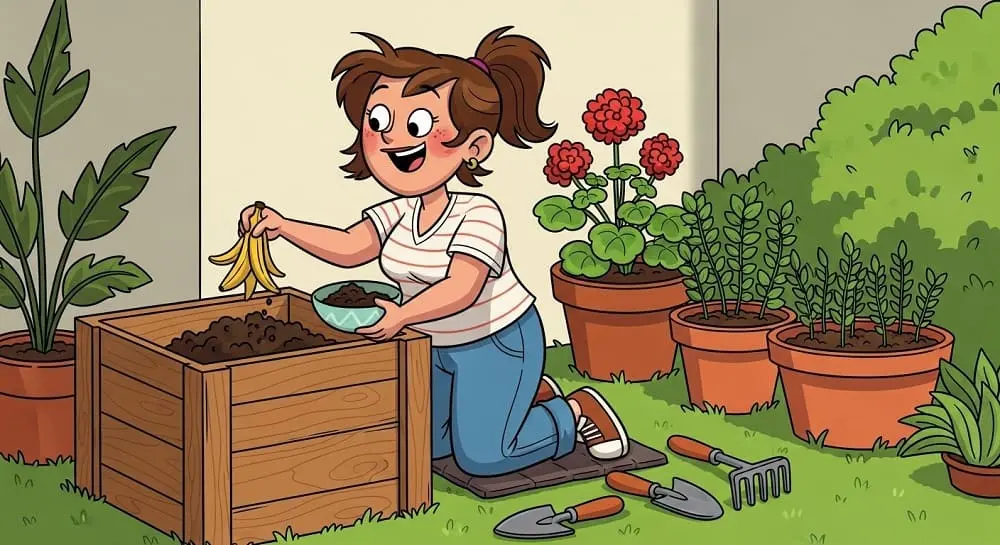 buat kompos dari kulit pisang dan ampas kopi